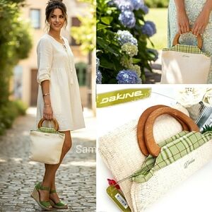 Dakine Isabelle🍀Boho Woven Tote Bag| Wicker Bag| Beach Bag